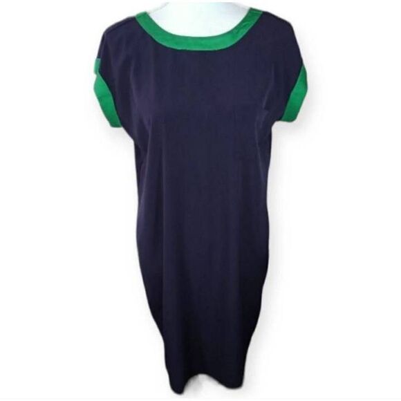 CHARMING CHARLIE NAVY & GREEN DRESS SZ.M EUC. - Picture 1 of 8